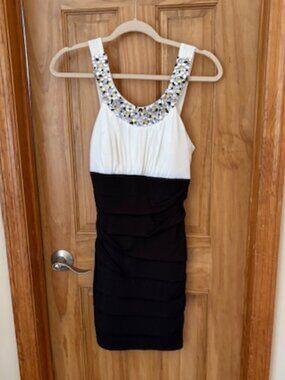 Deb bejeweled mini dress